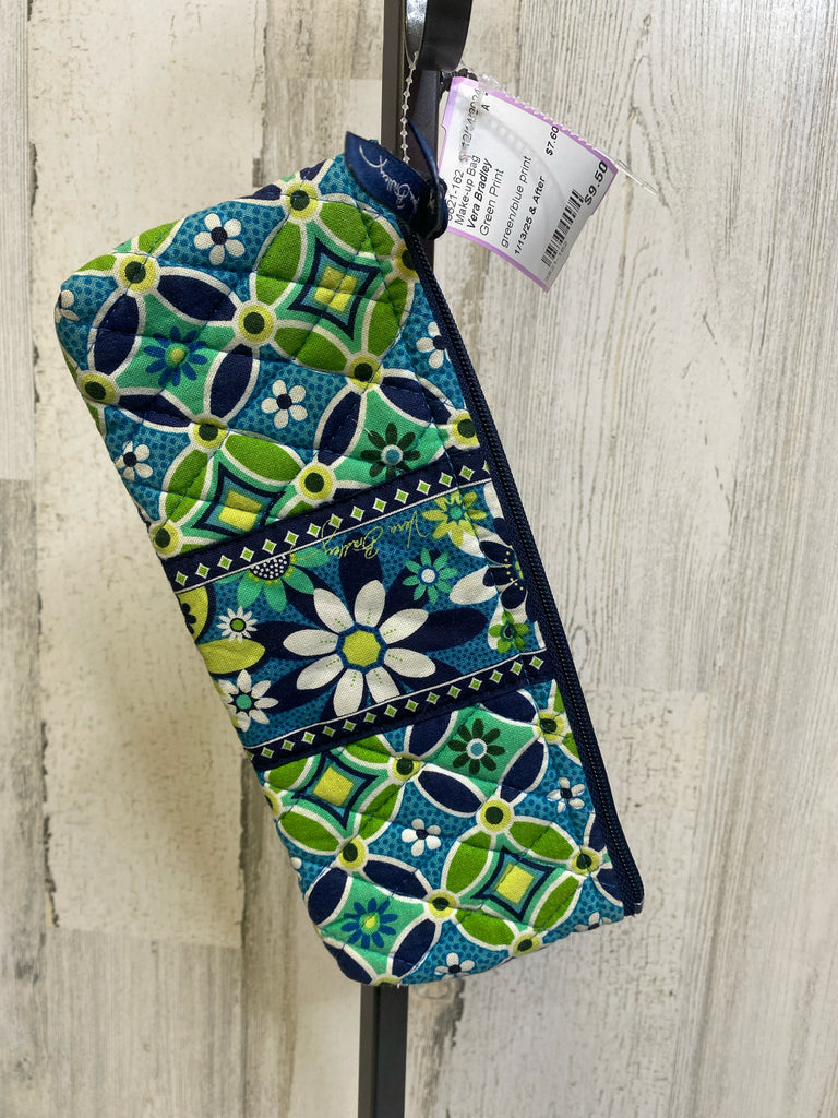 Vera Bradley Green Print Make-up Bag