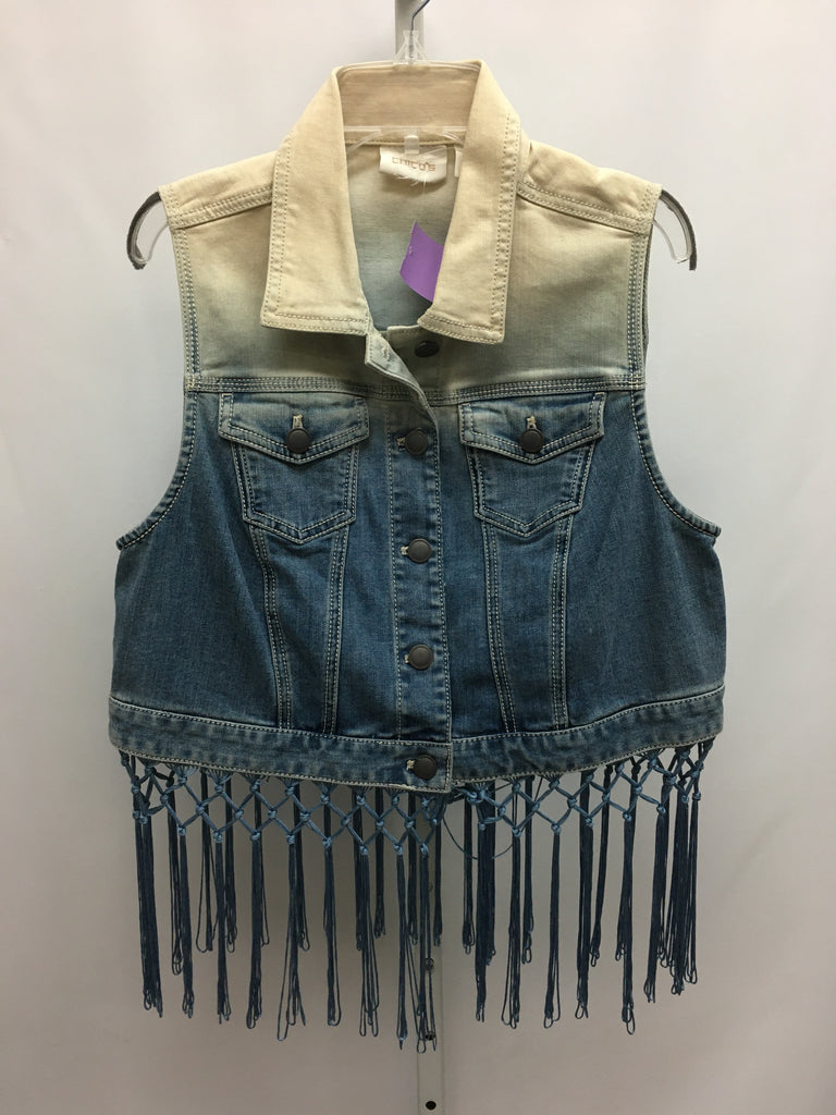 Chico's Size Chico's 1 (Medium) Denim Vest/Top