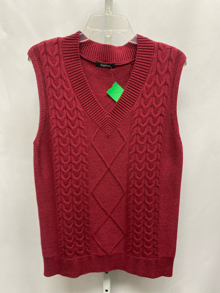 Fashion Size Large Burgundy Vest/Top