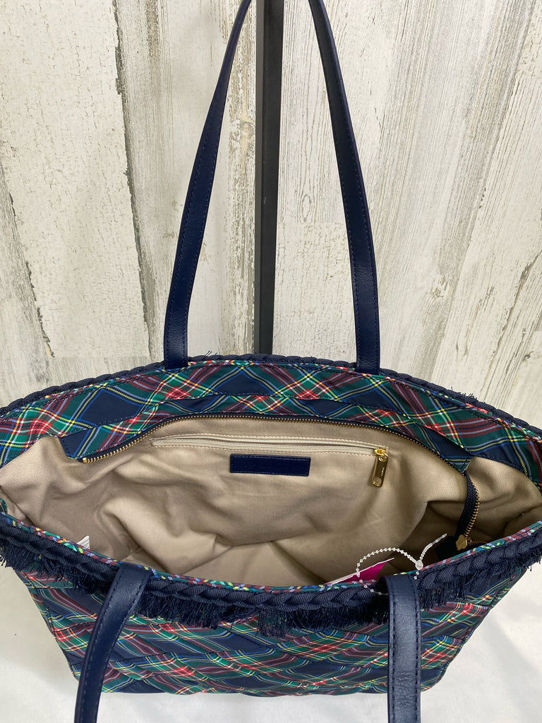 Talbots Blue Plaid Tote