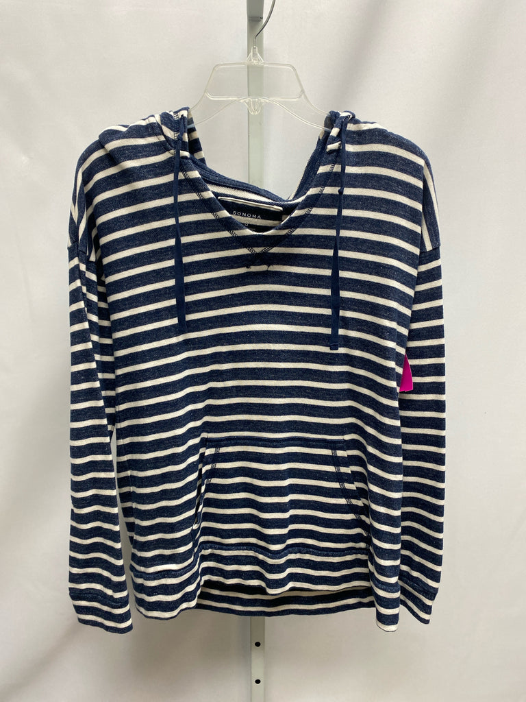 Sonoma Size Small Navy Stripe Long Sleeve Top