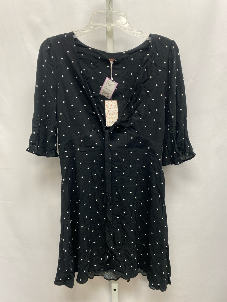 Free People Size Small Black Polka Dot Dress