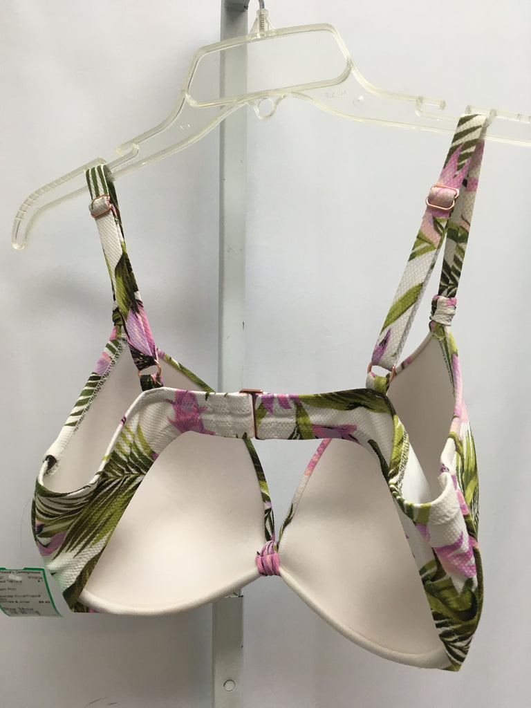 Size 38dd Cream Print Swimsuit Top Only