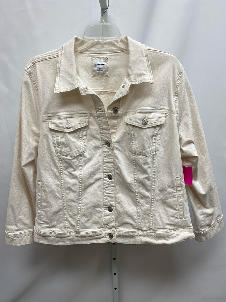 Sonoma Size 2X Cream Jean Jacket