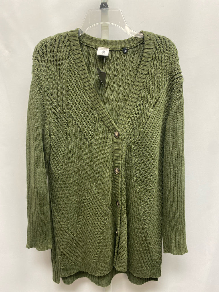 Cabi Size Large Army Green Cardigan