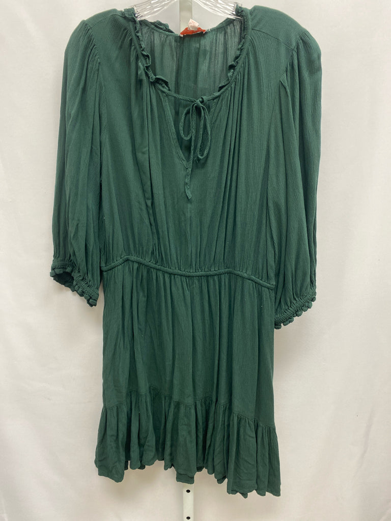 Size Large KNOX ROSE Green 3/4 Sleeve Dress