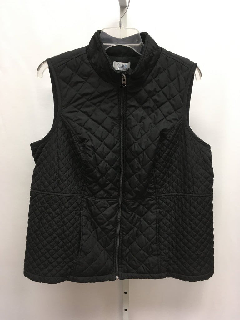 Croft & Barrow Size XL Black Vest/Outerwear