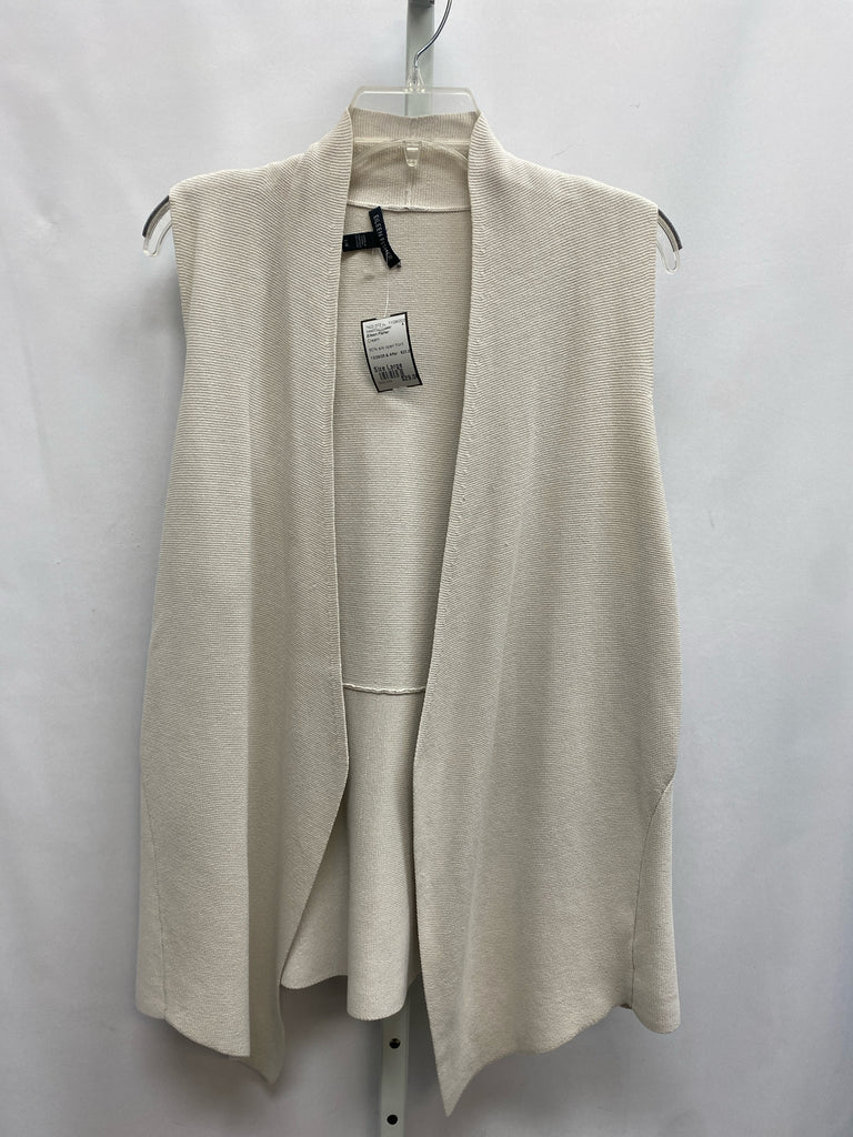 Eileen Fisher Size Large Cream Vest/Outerwear