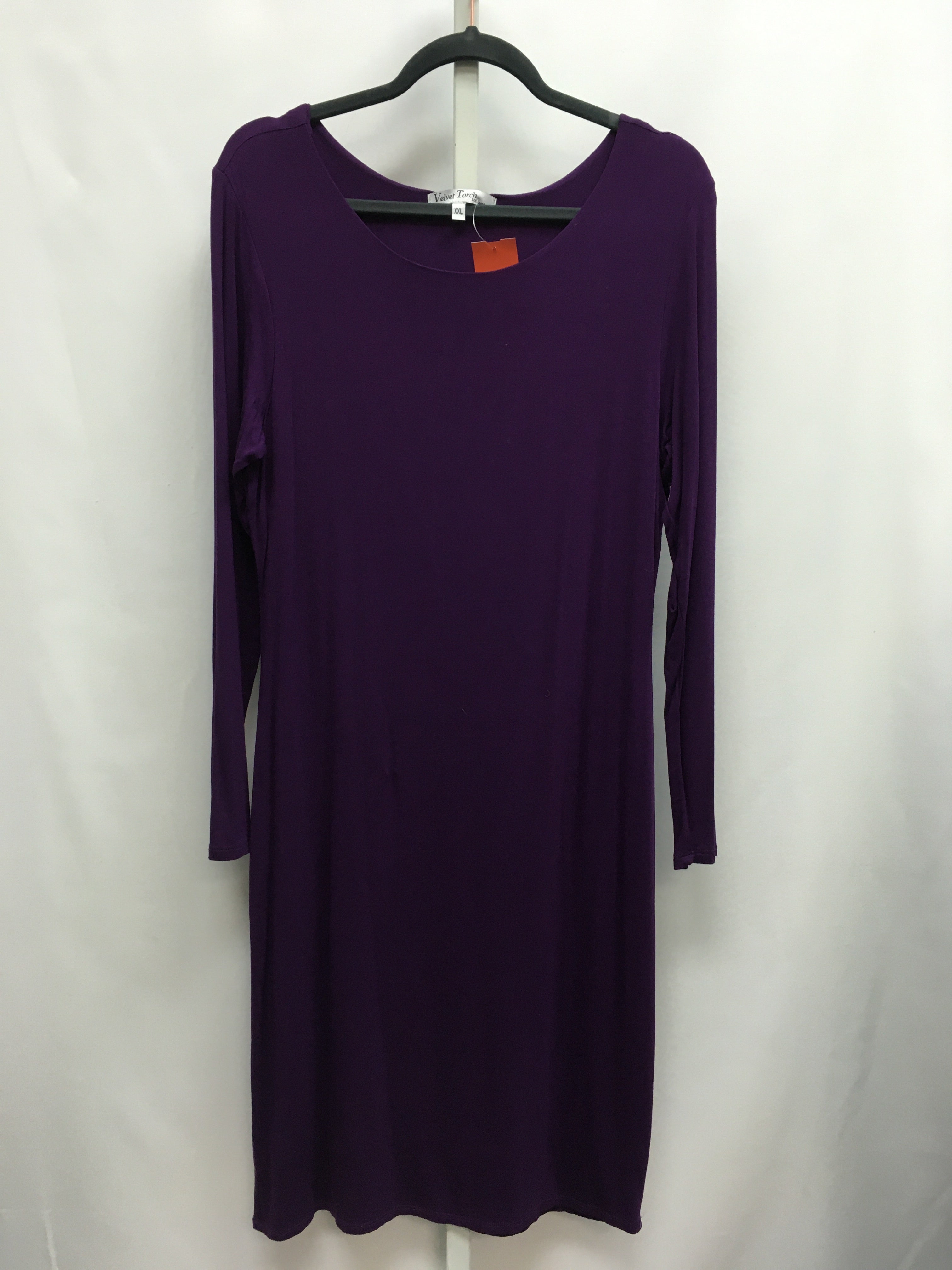 Velvet Torch Size XXL Purple Long Sleeve Dress