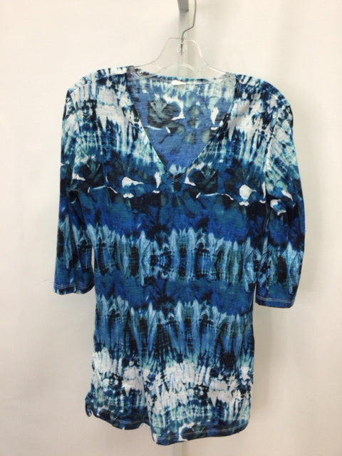 Apt 9 Size Small Blue/Teal 3/4 Sleeve Tunic