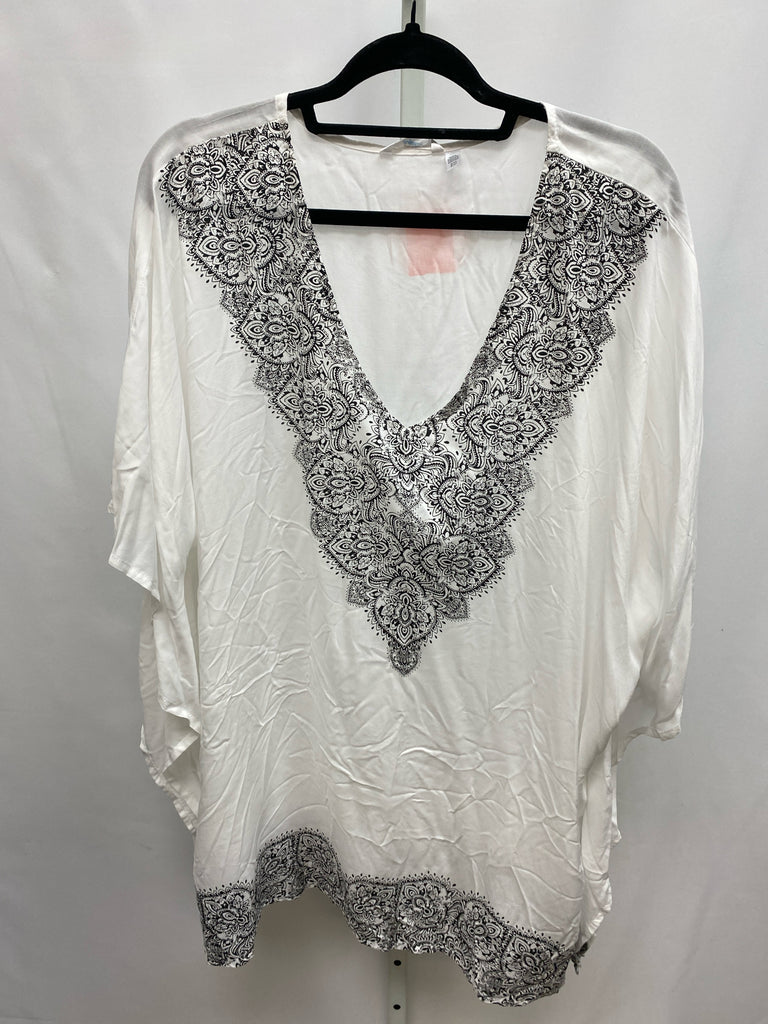 Size S/M Cream Print Coverup