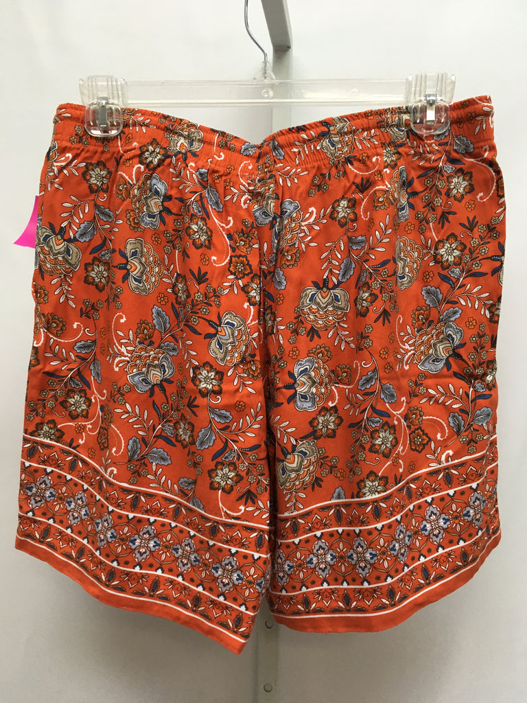J.Jill Size Medium Orange Print Shorts