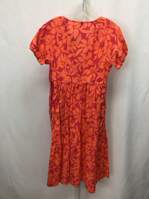 JCrew Size 2 Pink/Orange Short Sleeve Dress