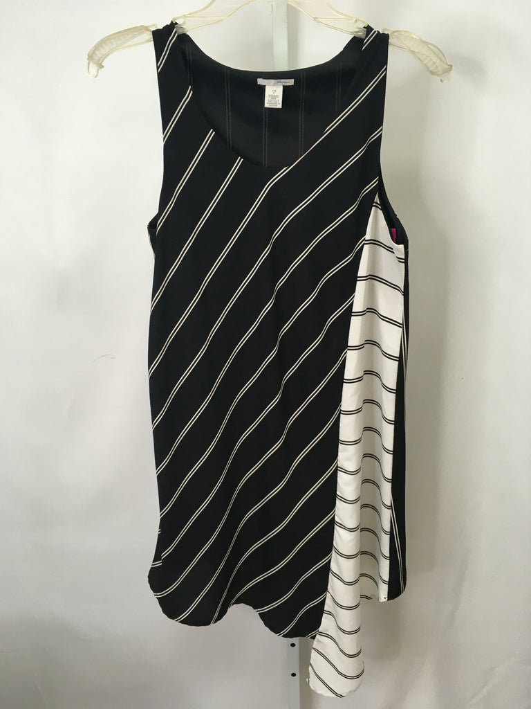 Size XXS Halogen Black/White Sleeveless Dress