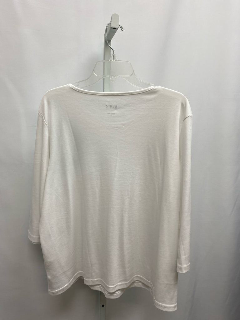 Blair Size XL White 3/4 Sleeve Top