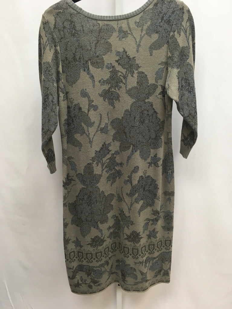 Peruvian Connection Size Large Gray/Blue Dress