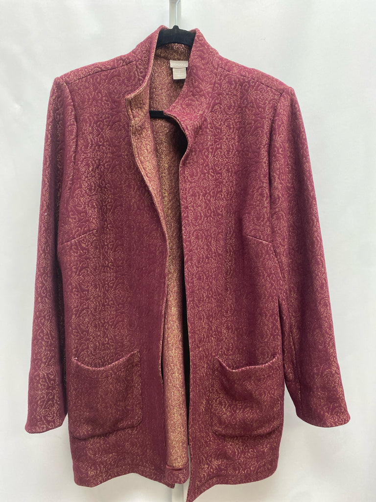 Chico's Size Chico's 2 (Large) Burgundy Blazer