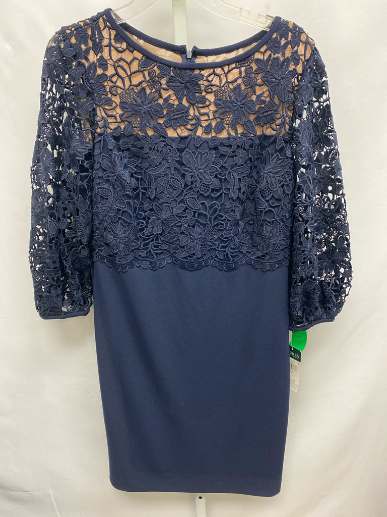 Size 12 lauren Navy Long Sleeve Dress