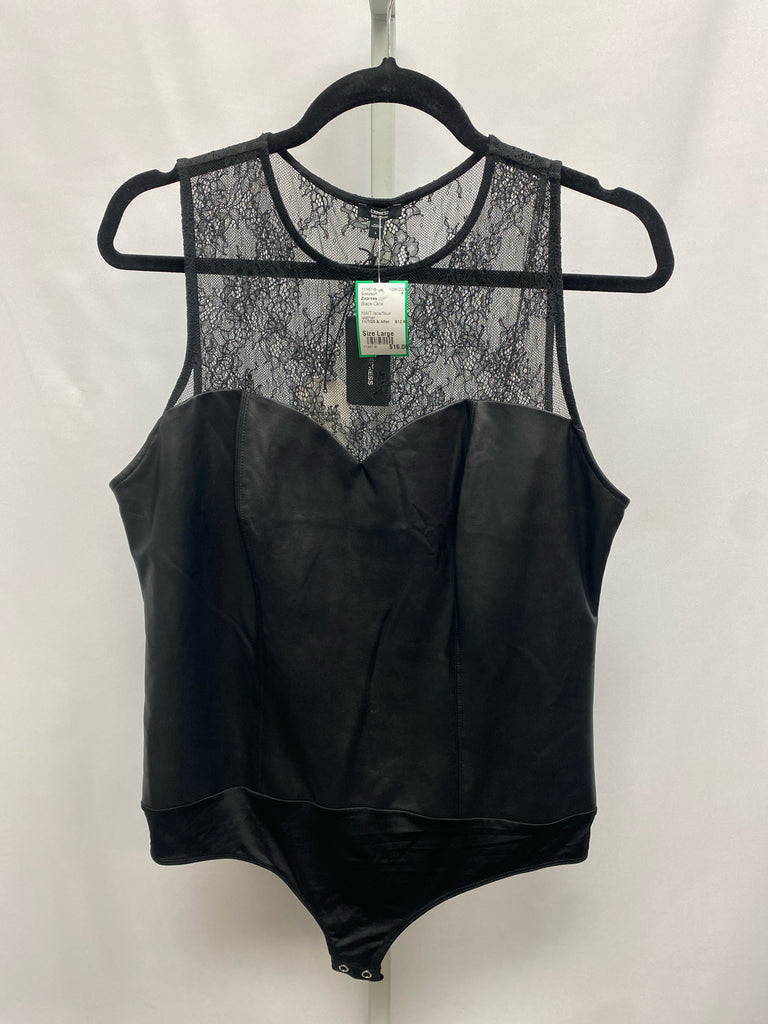Express Size Large Black Lace Bodysuit