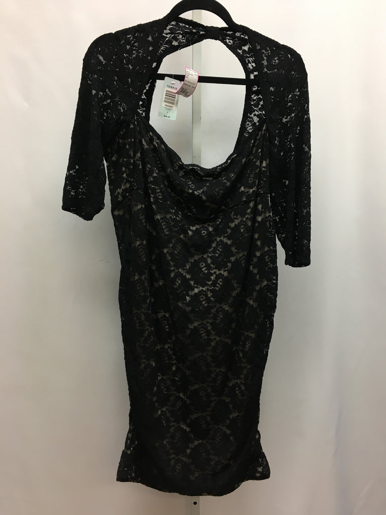 Size 2X Torrid Black 3/4 Sleeve Dress