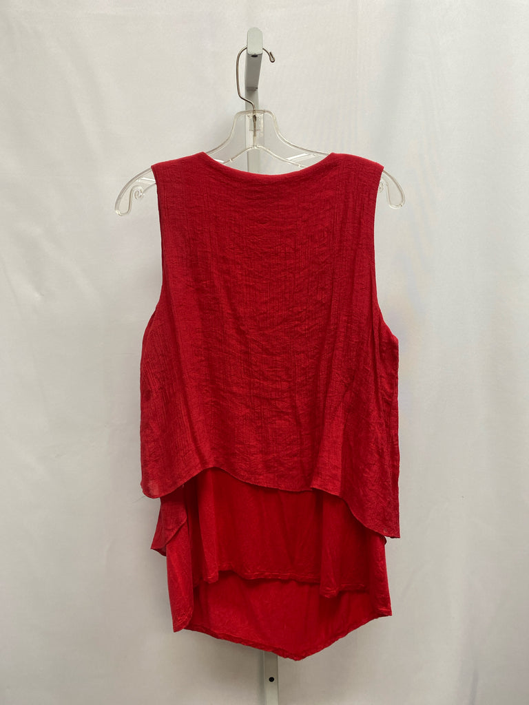 AGB Size Large Red Sleeveless Top