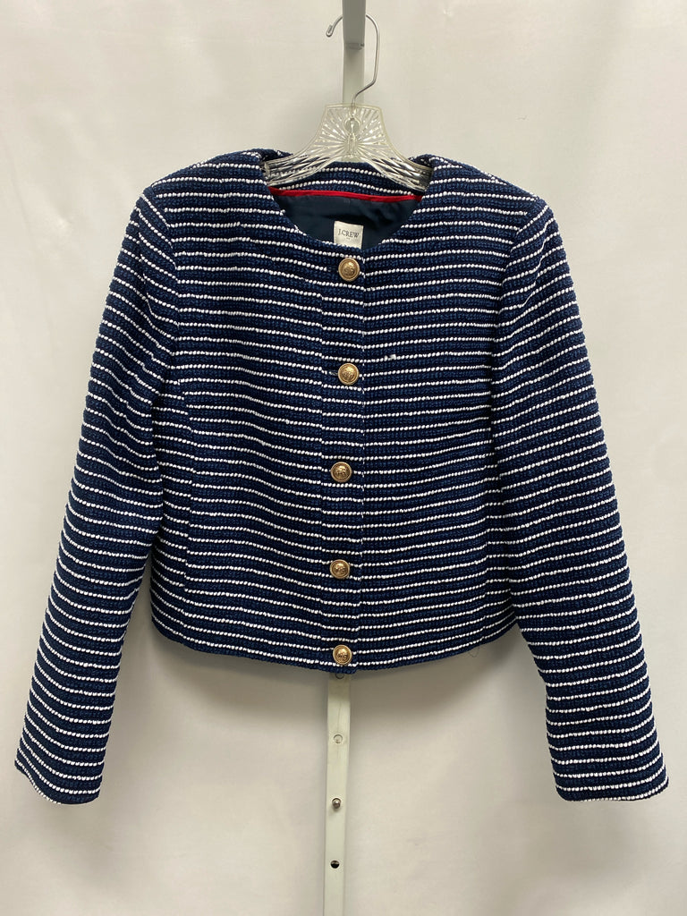 J Crew Size 10 Blue/White Blazer