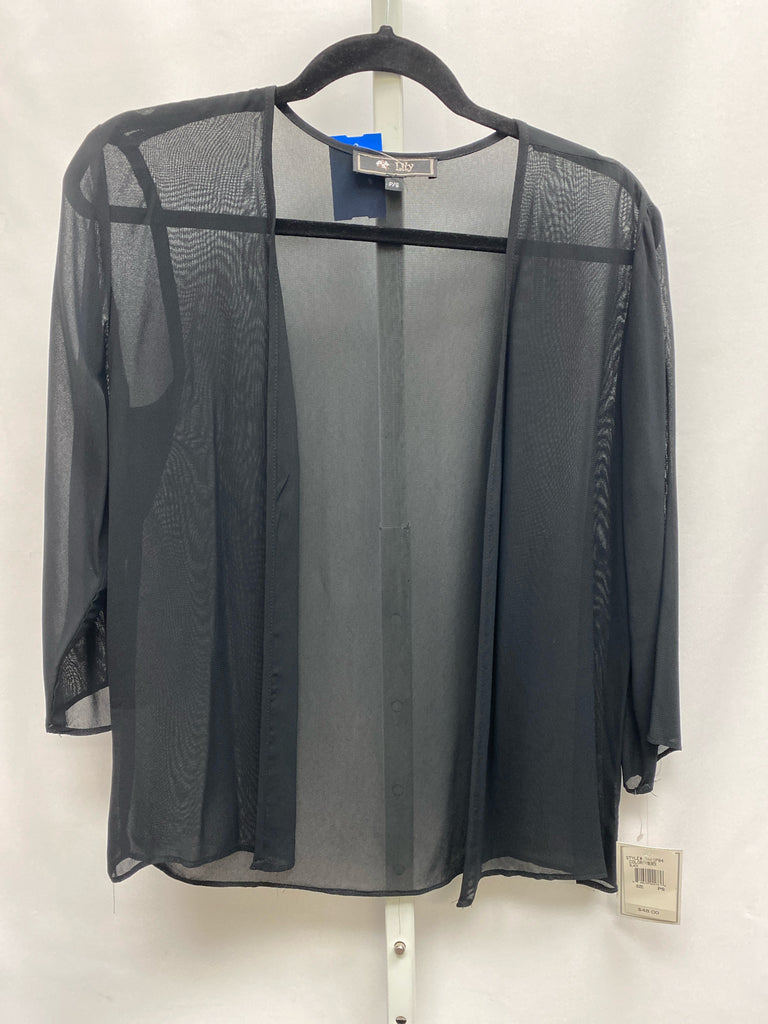 Lily Size PS Black Sheer Cardigan