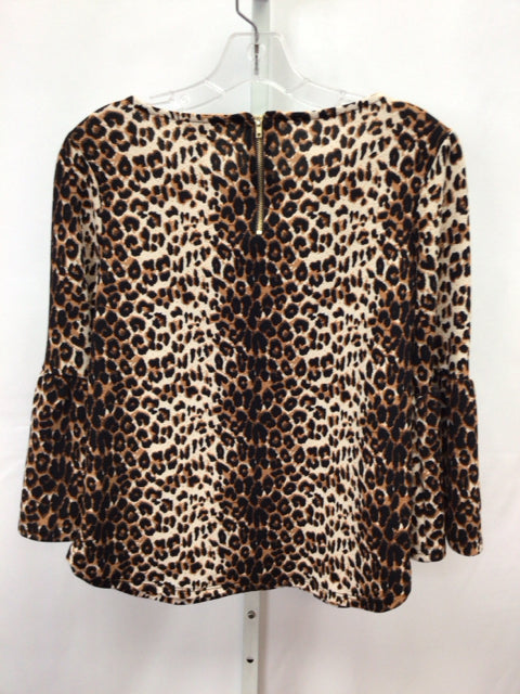 Green Envelope Size Small Brown animal 3/4 Sleeve Top