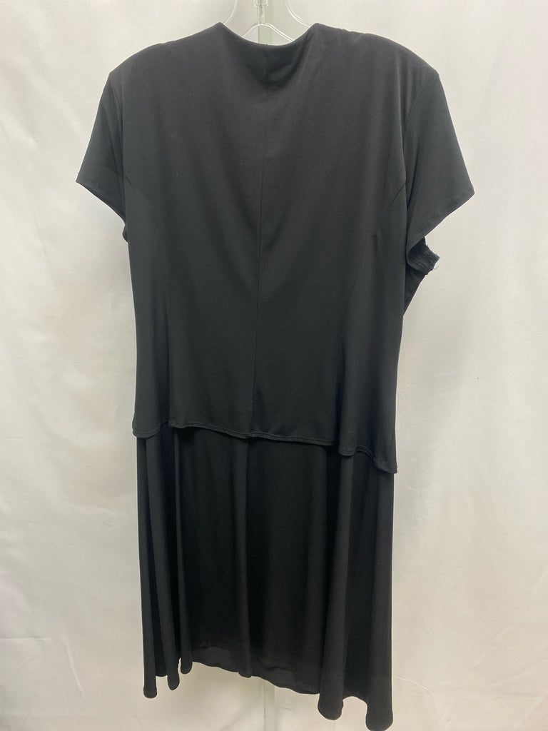 Size 18 S.L. fashions Black Short Sleeve Dress