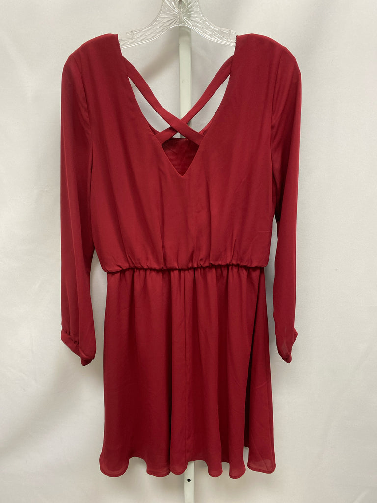 Miami Size 1 Red Long Sleeve Dress