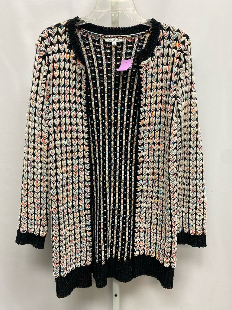 Adore Size Small Black/White Cardigan