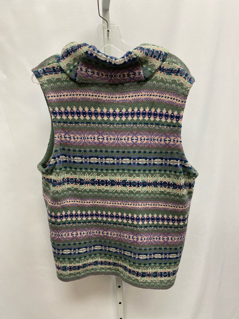 Chaps Size XL Olive Stripe Vest/Top