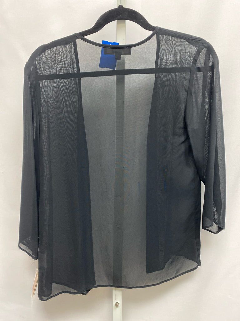 Lily Size PS Black Sheer Cardigan