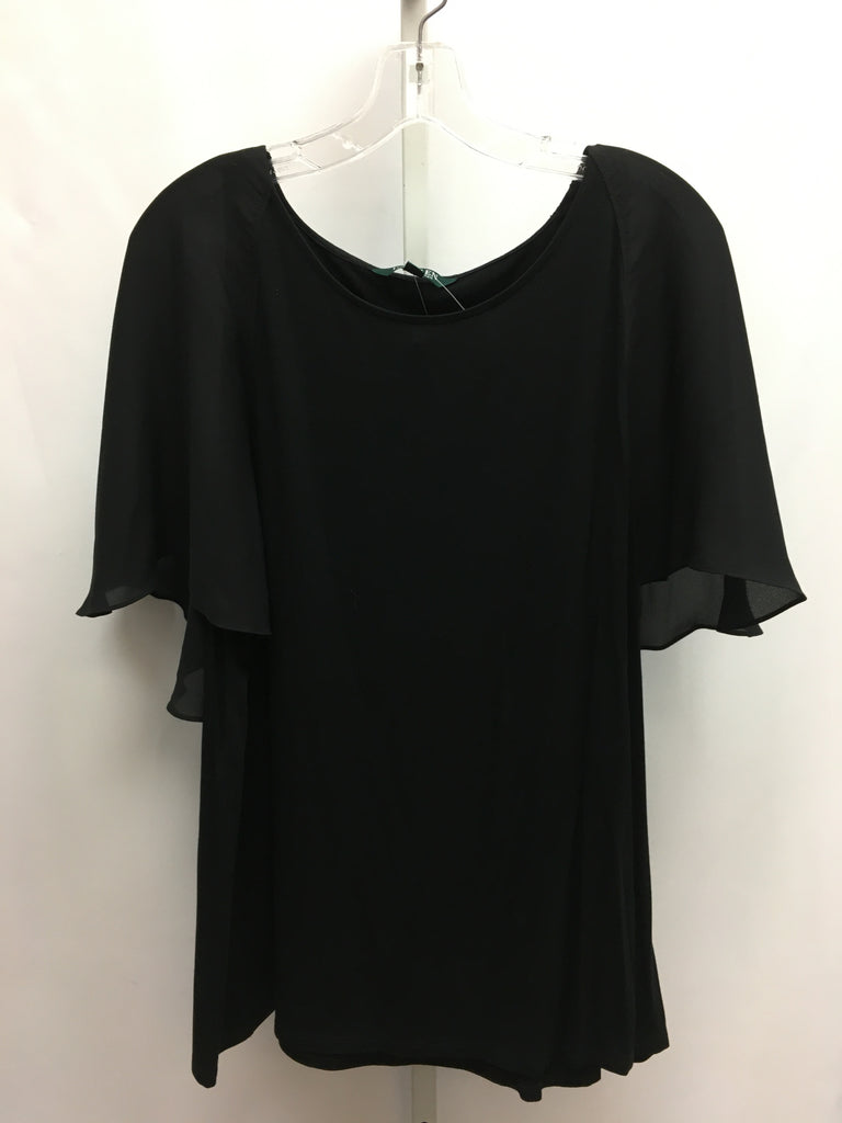 lauren Size 2X Black Short Sleeve Top