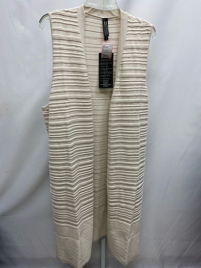 MARLAWYNNE Size 2X Tan Vest/Top