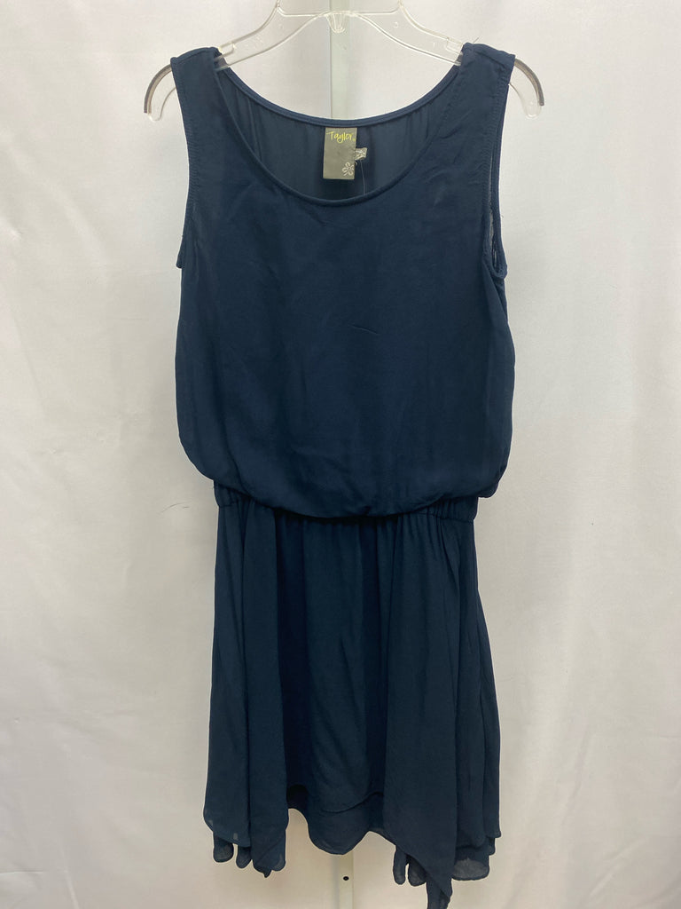 Size 8 Taylor Navy Sleeveless Dress