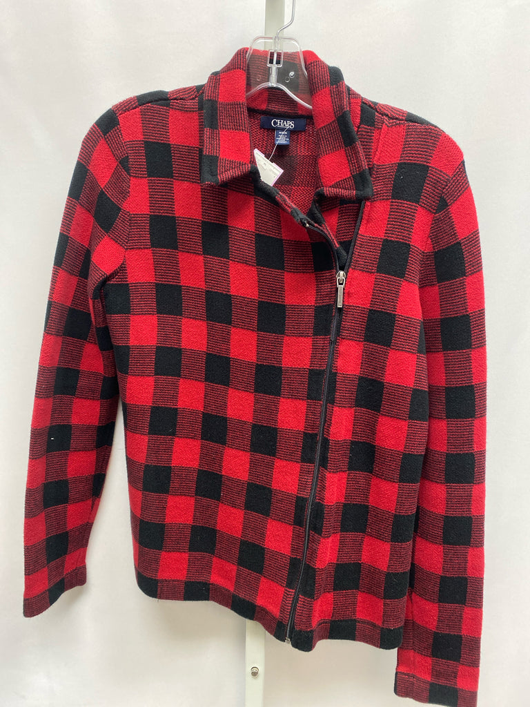 Chaps Red/Black Size Medium Jacket/Top