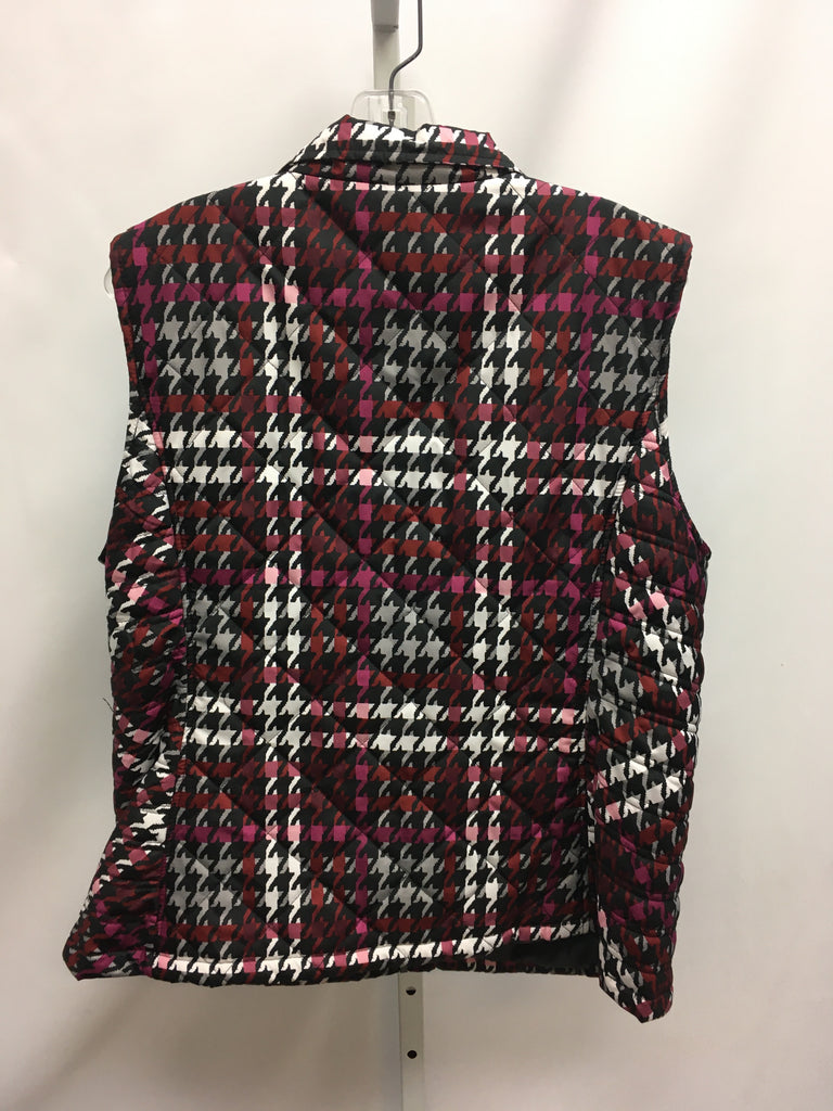 Size XL Christopher & Banks Black Print Vest/Outerwear