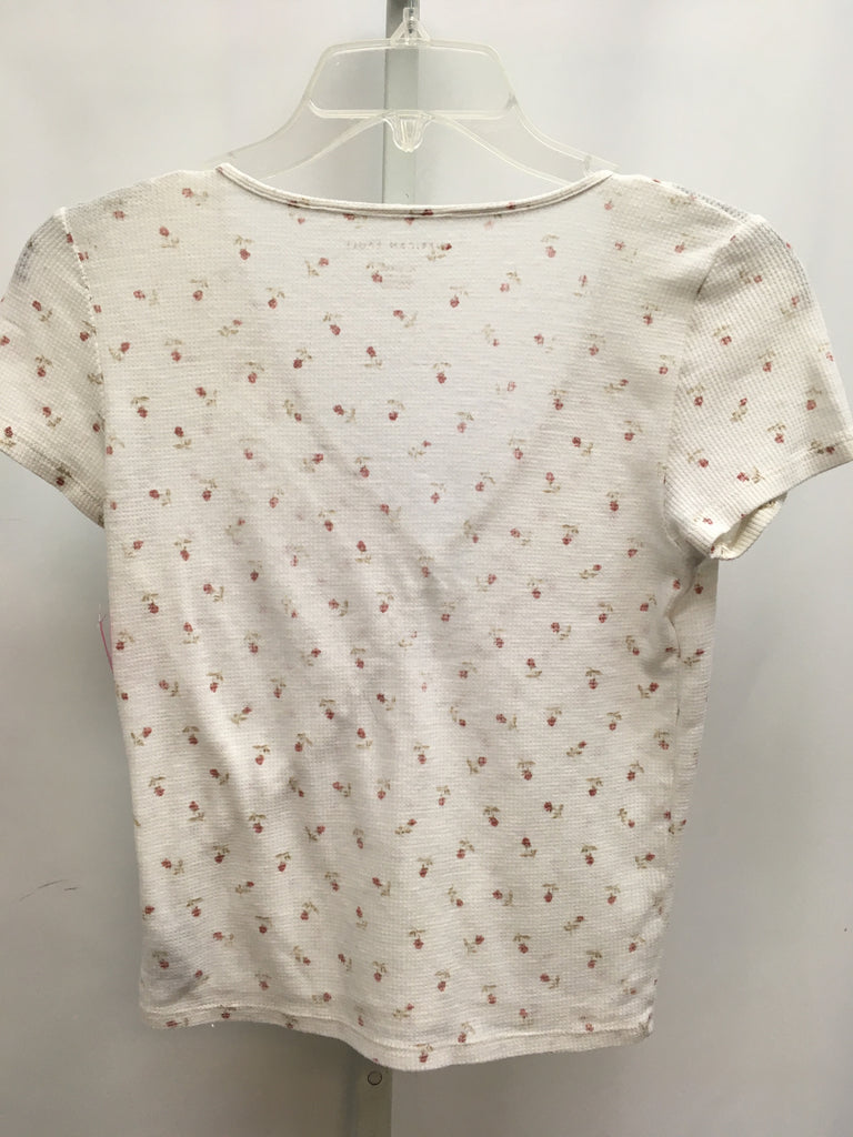 American Eagle White Floral Junior Top
