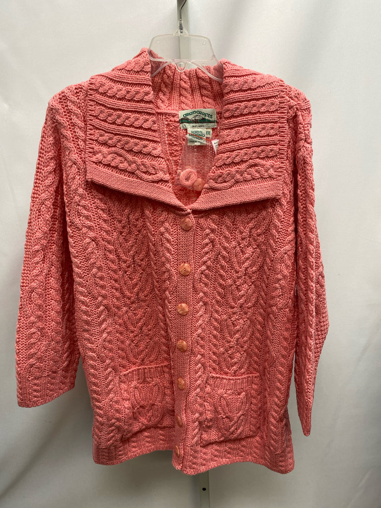 aran crafts Size XXL Pink Cardigan