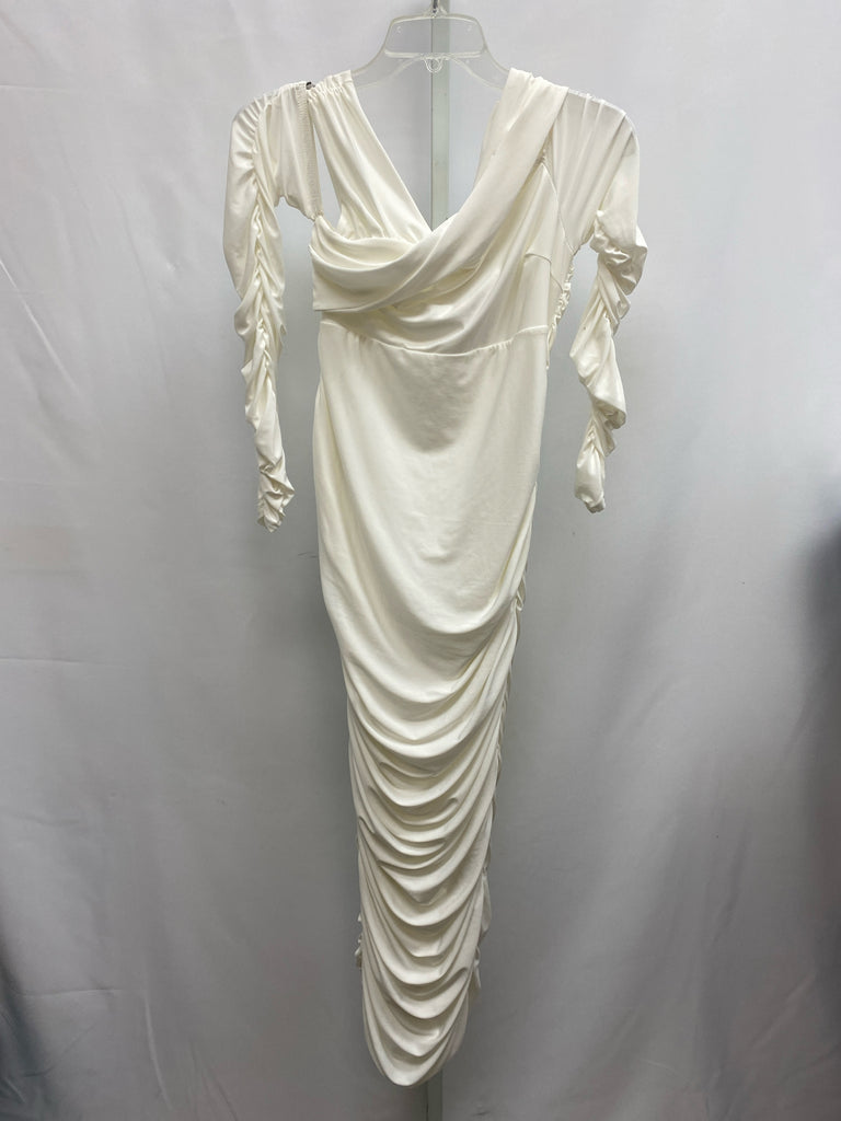 Size 4 White Long Sleeve Dress