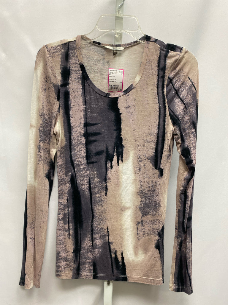 BKE Size Medium Mauve print Long Sleeve Top