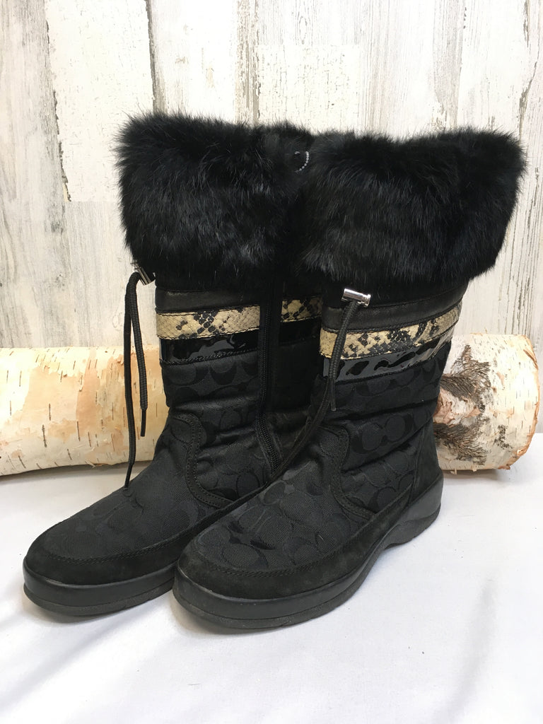 Coach Size 8 Black Designer Boots