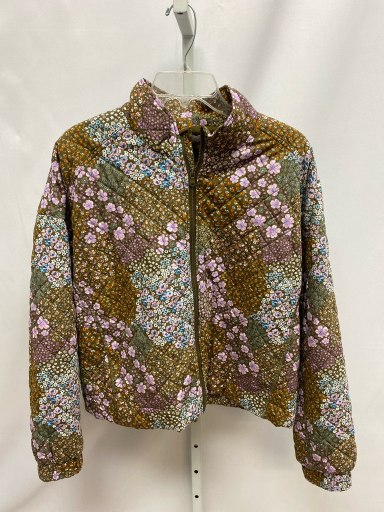 Size Large Sonoma Green Floral Jacket/Outerwear