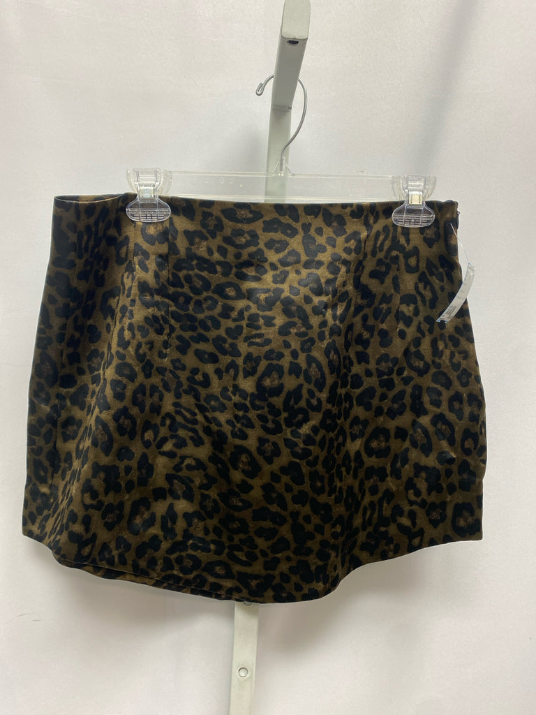 Zara Size Large Animal Print Skirt