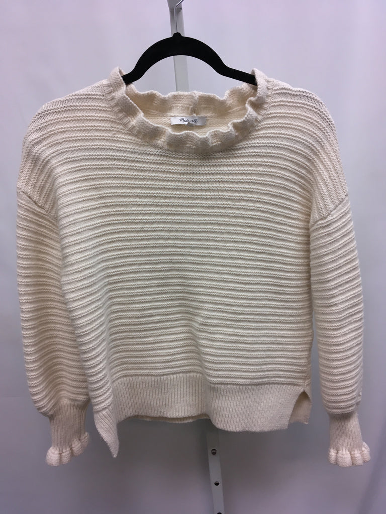 madewell Size Large Cream Long Sleeve Sweater