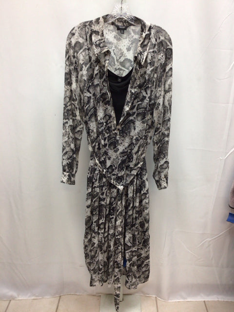 Size XXL Simply Vera Gray/Black Long Sleeve Dress