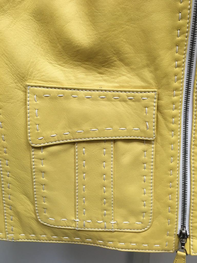 Escada Size Medium Yellow Designer Jacket