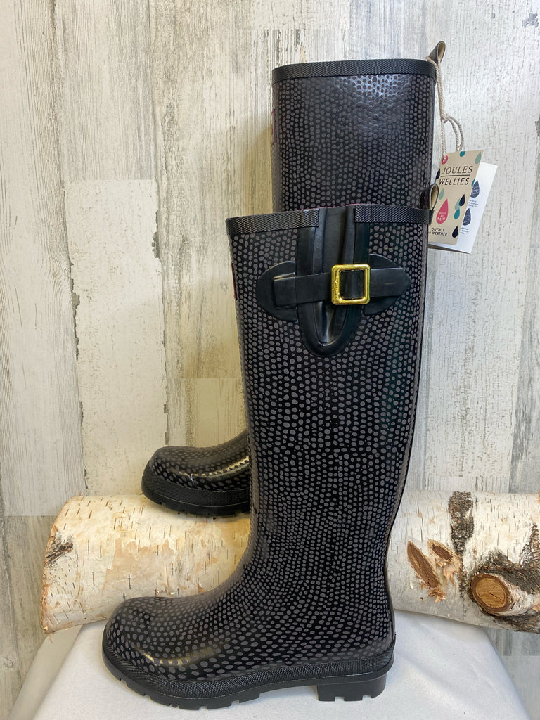 Size 9 Black/Gray Rain Boots