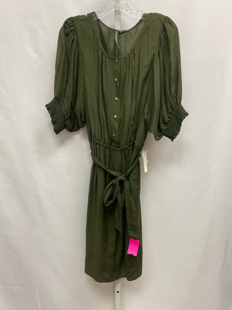 Size Medium Anthropologie Hunter Green Short Sleeve Dress